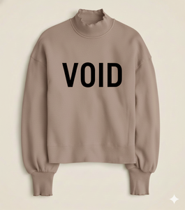 Camiseta Holgada de Manga Larga para Mujer, Cuello Alto, Estilo Casual, Otoño/Invierno, Ecológica, Estilo Urbano, Look Minimalista, Comodidad Diaria - Product Image 1
