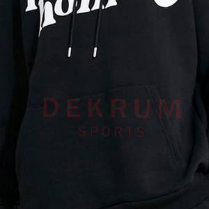 Sweat à capuche personnalisé pour homme 2026, impression en relief, couleur unie, décontracté, vêtements d'hiver, 100% coton, en solde - Product Image 3