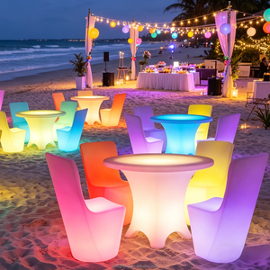 <span class=keywords><strong>Tavolo</strong></span> da Bar Moderno a LED con Illuminazione, Arredamento in <span class=keywords><strong>Plastica</strong></span> Impermeabile per Bar Domestici, Hotel e Centri Commerciali, Ideale per Feste e Noleggio - Product Image 4