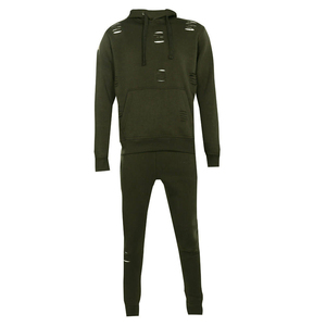 Survêtement personnalisé pour hommes de haute qualité 100% coton à séchage rapide et respirant pour adultes survêtements de détresse - Product Image 4