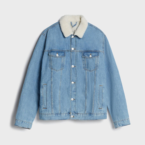 Veste en jean classique bleue pour homme, multi-poches, décontractée, manches longues, en denim, avec techniques de lavage pour une utilisation hivernale - Product Image 3