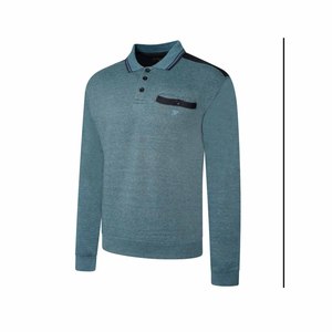 Polo de tela de estilo callejero de Jersey doble y único hecho a medida de alta calidad, Polo de lavado ácido Vintage para hombres y mujeres - Product Image 2