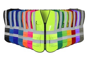 Chaleco Reflectante para Hombre, Resistente a la Intemperie, de Poliéster, Chaleco de Seguridad, Chaqueta de Tráfico, Chaleco de Seguridad Reflectante con Cremallera Delantera - Product Image 6