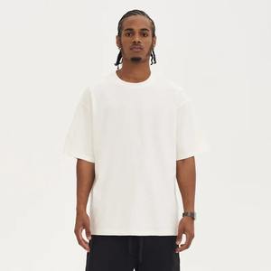 เสื้อยืดผ้าฝ้าย100% พรีเมี่ยมโอเวอร์ไซส์สำหรับผู้ชาย, เสื้อยืดลายว่างเปล่าใช้ได้ทั้งชายและหญิงเปิดไหล่ตกน้ำหนัก260ก. กำหนดได้เอง - Product Image 3