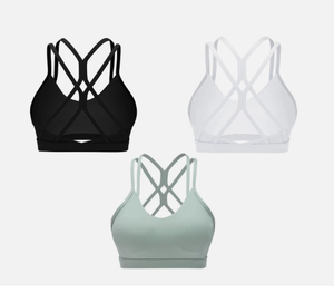 สปอร์ตบราสายรัดด้านหลังสำหรับเล่นโยคะบราออกกำลังกายไร้รอยต่อพิมพ์ลายได้ตามต้องการ - Product Image 1