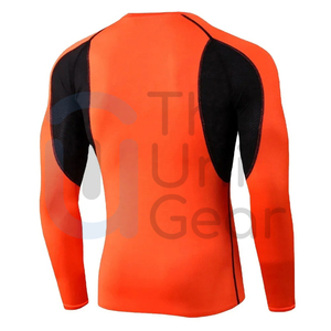 Haute qualité hommes Sport Compression chemise personnalisé serré t-shirt pour Fitness Gym nouvelles couleurs unies respirant Rash Guard pour - Product Image 3