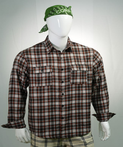 <b>Men's</b> Fashionable 100% Cotton <b>Flannel</b> <b>Shirt</b> Long Sleeve Casual Print Clothing with Custom Logo Breathable-Cheap Promotion - Product Image 5