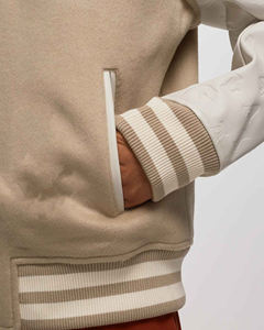 Bordado personalizado Logo parches béisbol invierno calavera Calidad Algodón Hit Color chaqueta de los hombres OEM personalizado ropa de calle Hit chaqueta - Product Image 4