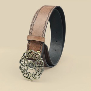 Cinturones de cuero genuino Fabricante al por mayor Marca personalizada Repujado y opciones de tamaño a granel - Product Image 2