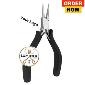 Customized Stainless Steel <b>Round</b> <b>Nose</b> <b>Pliers</b> High Quality Red/Black Color Jewelry Making Equipment Customized Logo 5" Size DIY - Product Image 2