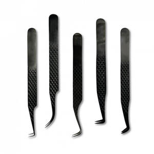 Logo personnalisé gratuit pince à cils extension de cils à pointe en fibre 90 degrés vente en gros de machines en acier inoxydable de marque privée - Product Image 3