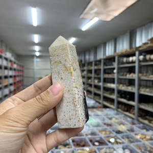 Obélisque en pierre de palmier polie de haute qualité, cristal naturel d'Indonésie, artisanat de guérison, 25x2,5x9 cm - Product Image 6