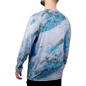 Venta al por mayor OEM manga larga sublimación impresión Bass pesca Jersey para hombres secado rápido transpirable protección UV pesca camisas - Product Image 4