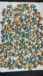 Pierre précieuse naturelle bleu cuivre huître turquoise mélange taille et forme pierre précieuse en vrac de qualité supérieure prix d'usine turquoise, - Product Image 2