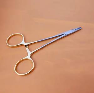 Pinzas Porta Agujas TC Mayo de 14 cm, Rectas, de Acero Inoxidable Alemán, Instrumentos Quirúrgicos Médicos Manuales - Product Image 1