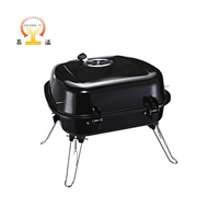 Mini barbecue à charbon de bois pliable en acier pour jardin, fête en plein air, avec chariot pour le camping