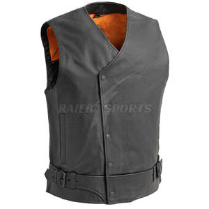 Fashion Wear 2025 gilets en cuir respirant personnalisé bonne qualité Top Design gilet en cuir - Product Image 1