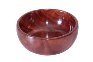 Cuenco de madera para servir, diseño artesanal, superficie texturizada de madera dura natural, decoración moderna y rústica para comedor, vajilla de cocina, artesanal. - Product Image 3