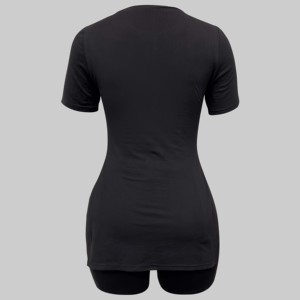 Ensemble de vêtements de sport pour femmes, décontracté, uni, 100% coton, surdimensionné, t-shirt et short de jogging - Product Image 6