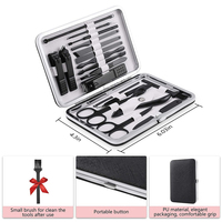 Kit professionnel de manucure et pédicure 9 pièces, ciseaux, coupe-ongles, pousse-gel, dissolvant de vernis, pince à épiler, acier inoxydable J2 A+