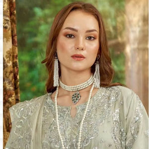 Organza de luxe Shalwar Kameez avec Dupatta brodé Travail lourd Khatli et bas Santoon en viscose 3 pièces ensemble XL XXL - Product Image 1