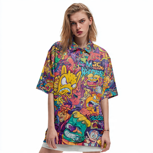 Polos de sublimación de alta calidad para mujer, polo con estampado gráfico personalizado, camisetas polo sublimadas holgadas para exteriores para mujer - Product Image 1