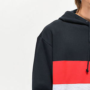 Navy <b>Blue</b> Custom Design Blocks Pullover Hoodie for <b>Men</b> Winter Embroidered 100% Cotton Fleece Plain Dyed Breathable Digital - Product Image 3