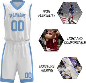 Tenue de sport pour hommes, uniforme de basket-ball, maillot et short, vêtements légers et respirants, vêtements d'entraînement élégants, équipement d'équipe personnalisé - Product Image 1
