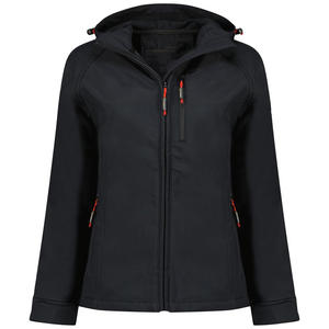 เสื้อแจ็คเก็ตซอฟต์เชลล์มีฮู้ดแบบซิป น้ำหนักเบา ทรงหลวม สวมใส่สบาย คุณภาพสูง สำหรับผู้หญิง ป้องกันลม คอตั้ง เหมาะสำหรับการเดินทาง - Product Image 2