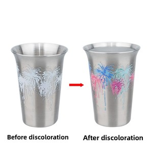 Tazza in Acciaio Inox 304 Sensibile al Calore con Cambio Colore, Motivo Magico a Fuochi d'Artificio, Bicchiere Termico per Bevande Calde, Caffè e Tè - Product Image 6