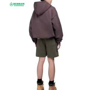 Sweat à capuche unisexe personnalisé OEM en molleton bouclette épais 500 GSM en coton avec double fermeture éclair, respirant et à séchage rapide - Product Image 2