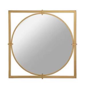 Miroir mural en métal doré en forme de rectangle Design élégant pour la décoration de salon à la maison pour le mariage du Ramadan - Product Image 4