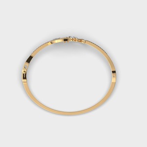 IGI Certified Round & Pear Floral <b>Infinity</b> Diamond Bracelet in 18K Yellow / White / <b>Rose</b> Gold - Product Image 4