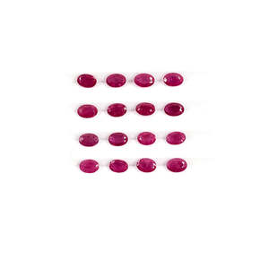 Rubis naturel du Mozambique, ovales calibrés, non traités, 3x5mm, 6x4mm, en forme de coussin, poli, traité thermiquement, rouge rose - Product Image 2