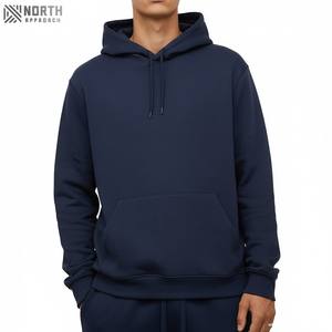 Pull à capuche en molleton lourd 100% coton pour hommes Sweat-shirt d'hiver de haute qualité avec logo imprimé Motif solide Teint uni en vente - Product Image 1