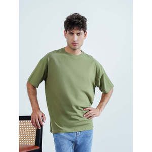 Camiseta de Algodón 100% con Hombros Caídos, MOQ Bajo, Cómoda, MC2107, Tejido Jersey de 240g, 220gsm, Impresión Serigráfica Sólida - Product Image 2