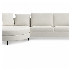 Conjunto de Sofás Seccionales Curvos Modernos, Tapizados en Tela, en Forma de L, Muebles de Asientos de Esquina para Sala de Estar - Product Image 4