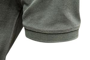 Polo de algodón 100% para hombre, Polo clásico de Color sólido, Polo de manga corta para hombre, Polo social informal de negocios de alta calidad para hombre - Product Image 4