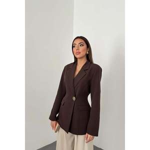 Brauner Taillierter Blazer - Braun - Product Image 1
