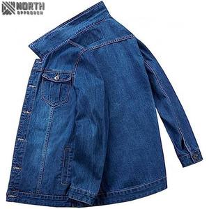 Custom Logo Front <b>Denim</b> <b>Jacket</b> <b>Men</b> Women 100% Cotton Street Style Unisex Long Sleeve High Quality Quick Dry Breathable Winter - Product Image 3