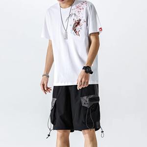 Camiseta Deportiva para Hombre, 100% Algodón, Cuello Redondo, Logotipo Bordado Personalizado, Diseño de Impresión Digital, Tejido Grueso, 2025 - Product Image 4