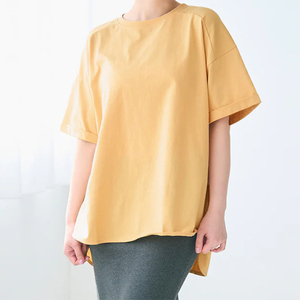 T-shirt à manches courtes d'été pour femmes de haute qualité imprimé sur mesure 100% t-shirt à col en coton avec logo personnalisé à l'avant et à l'arrière - Product Image 3