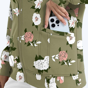 2025 couleur unie tenue décontracté femmes gommage veste hôpital porter nouveau confortable femmes gommage veste - Product Image 5