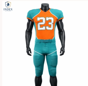 Ensemble de maillot et pantalon de football américain personnalisé Index Apparel, col en V, manches courtes, polyester respirant, taille adulte pour homme - Product Image 1
