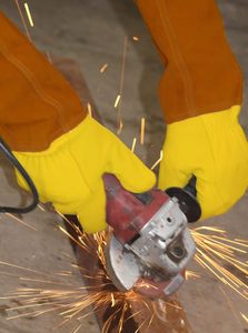 Cómodos guantes de soldadura MIG TIG de cuero de la mejor calidad resistentes al calor en el interior guantes de seguridad de tela transpirables y aislantes - Product Image 5