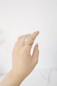 Anillo de Cuerno de Búfalo Pulido, Joyería para Fiestas, Bodas y Aniversarios, Color Natural, Gran Venta - Product Image 4