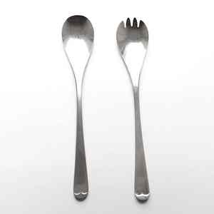 Ensemble de couverts à salade en acier inoxydable argenté de qualité supérieure pour la cuisine à domicile, le restaurant, l'hôtel et la restauration. - Product Image 6