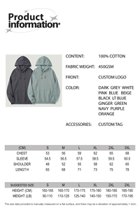 Sweat à capuche pour homme STREETLAB, 450 g/m², 100 % coton, impression personnalisée, coupe ample, couleur unie, streetwear, sweat à capuche décontracté - Product Image 5
