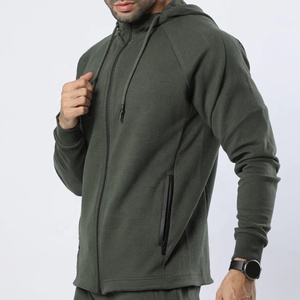 High Quality Men's Zip-up Gym Fitness Hoodie with Custom Logo Embroidered Sport Plain Hoodie for Summer Wholesale - Product Image 3