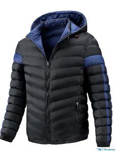 Chaqueta Acolchada Unisex de Alta Calidad, Ecológica, con Capucha, para Invierno, Cierre de Cremallera, Logotipo Frontal Personalizado, Resistente al Agua/Viento, Informal - Product Image 4